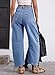 Astylish Wide Leg Jeans Woman Trendy Stretch High Waisted Mom Barrel Fashion 2025 Vintage Denim Ankle Pants Size 12 Dusk Blue