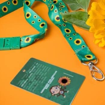 Crachá de Identificação com Cordão Girassol - Sentidos e Cores