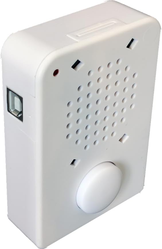 300 Second (5 Minutes) USB Recording Module with Push-Switch and White Enclosure (Windows)
