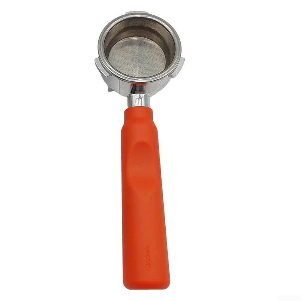 Porte-filtre pour machine à café avec poignée en bois pour Maxim's Hauswirt pour Petrus – Alliage d'aluminium pour panier à filtre à expresso (58 mm orange)
