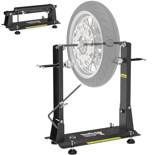Tanfix Motorcycle Wheel Balance Stand Heavy-Duty Single-Axle Wheel Balancing Tool for Static & Dynamic Tire Alignment Balancer for Sport and Dirt Bike Wheels (Heavy-Duty Version)