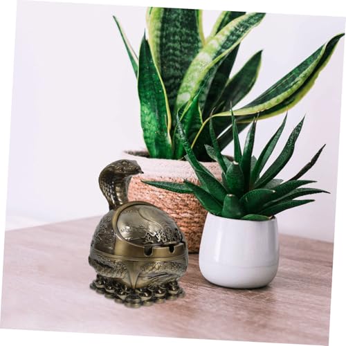 Cendrier anti odeur et vent statue serpent métal rétro pour extérieur