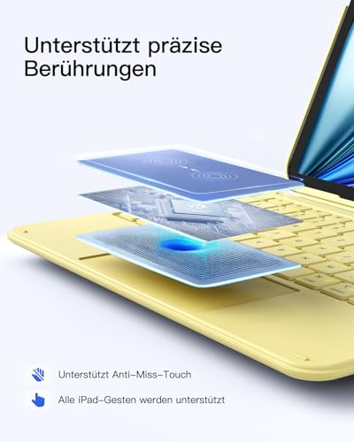 Inateck Hülle mit Tastatur für iPad 11(A16)/10. Gen, Ultraleicht 450g – Ansicht 6