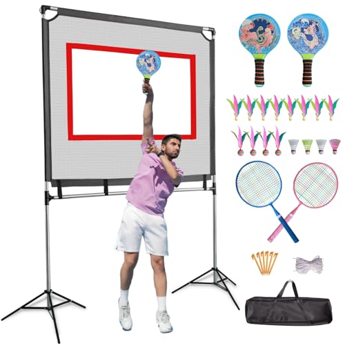 Indoor & Outdoor Pickleball Badminton Tennis Training Net with Stand - Master Your Pickleball Skills - Durable, Stable & Easy Set up, Fun Sport Games for Adults