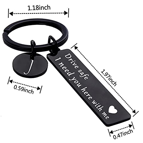 Image of drive safe keychain for him key rings for her men boyfriend