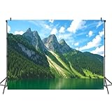 7x5FT Gosausee dachstein View European Alps Photography Backdrop Background Cloth Portrait Photo Booth Studio Prop Banner Photographers Home Office Decor Supplies