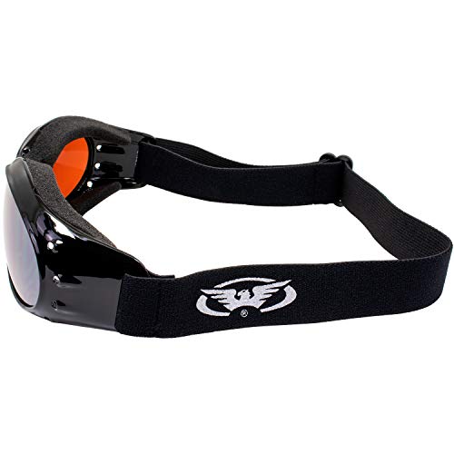Image of Global Vision Eliminator Dirt Bike Padded Motorcycle Riding Goggles for Men and Women (Black Frame /Smoke Lens)