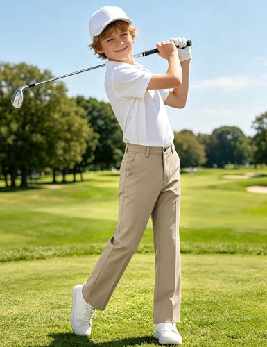 Image of Boys Dress Pants School Uniform Golf Pants for Boys Chino Pants
