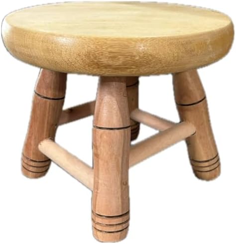 Banquinho Rústico em Madeira Maciça, Design Artesanal, Altura 21c...