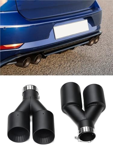 Double canule d'échappement mate look sport pour rassemblement auto - 4