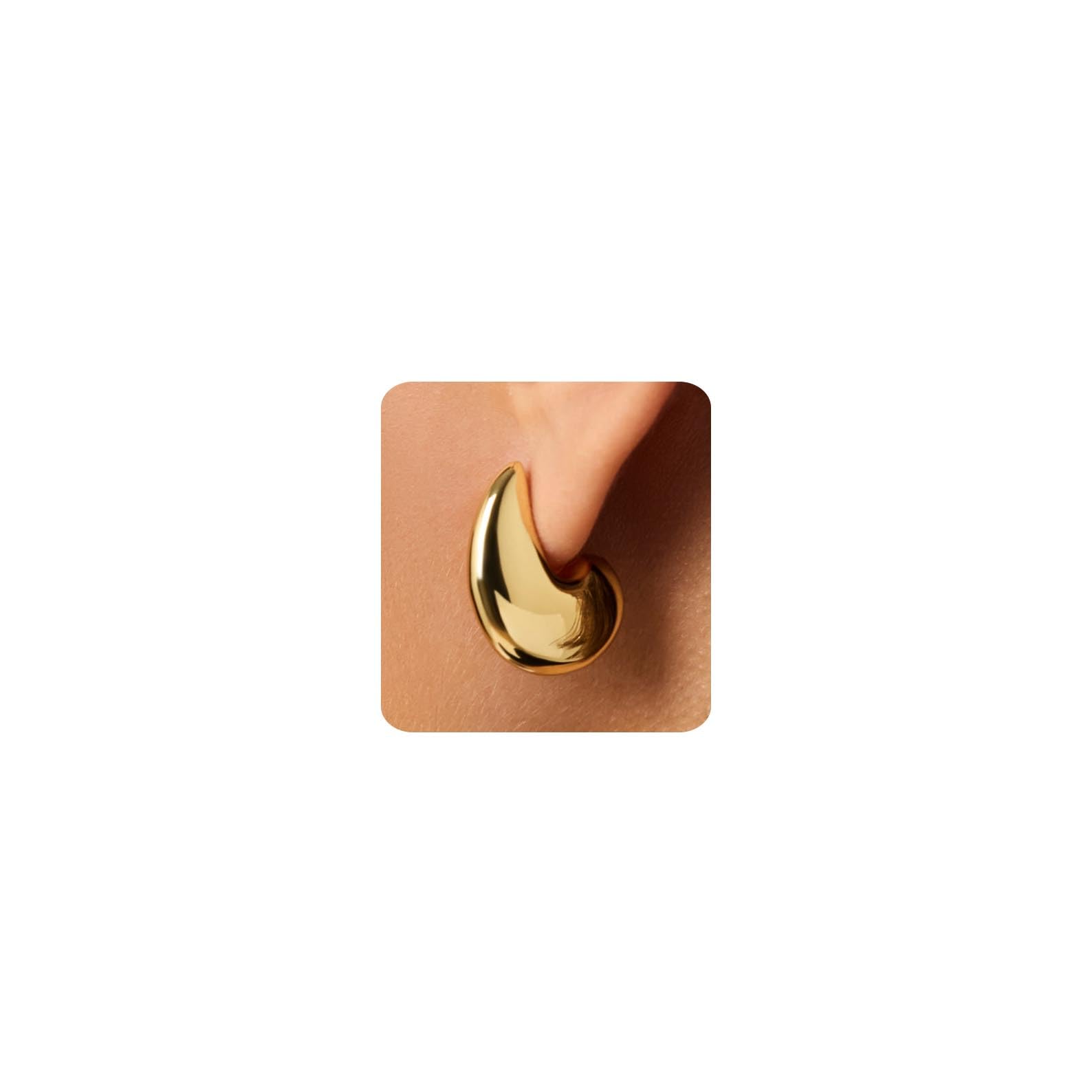 Ania Haie Turquoise Wave Huggie oorringen verguld • Goud • de Bijenkorf