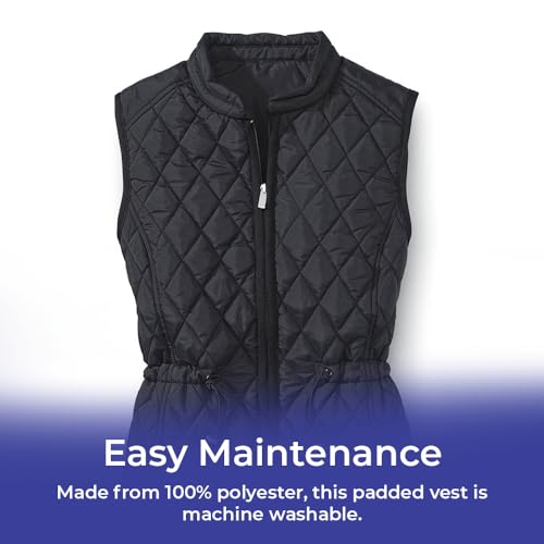 SAGEFINDS Women’s Quilted Vest, Stand Collar, Lightweight Padded Vest with Zipper, Pockets and Adjustable Toggle Waist4