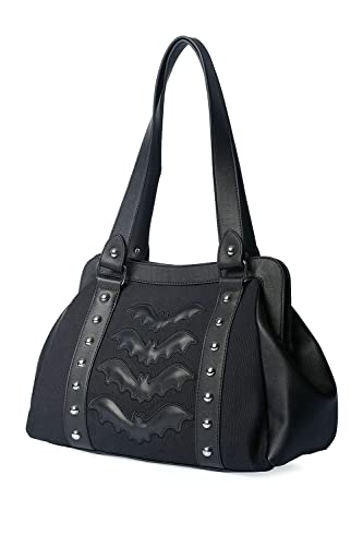 Lost Queen Gothic Night Wings Handbag Bat and Metal Stud Purse3