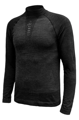 Jersey Laine Mérinos sans Coutures RH+ Unisexe Noir Taille S