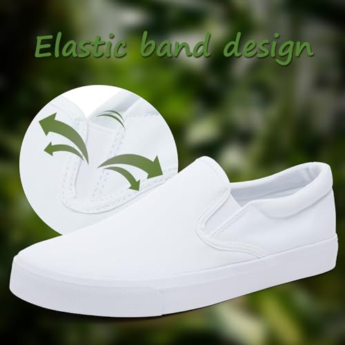 Image of yageyan Mens Slip on Sneakers Loafers Shoes Canvas Black Shoes Canvas Blue Casual Fashion Shoes