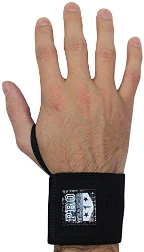 Munhequeira Simples Crossfit Musculação Lesões Elástica Pulso (PRETO COM VERMELHO)