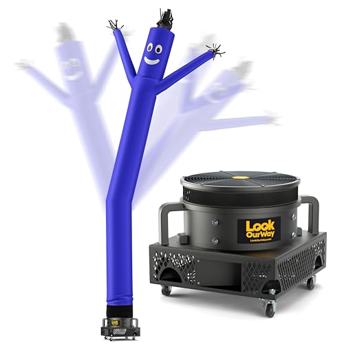 Image of LookOurWay Air Dancers Wacky Waving Inflatable Tube Man Set - 20 Feet Tall Inflatable Dancing Man with Blower for Business Advertising