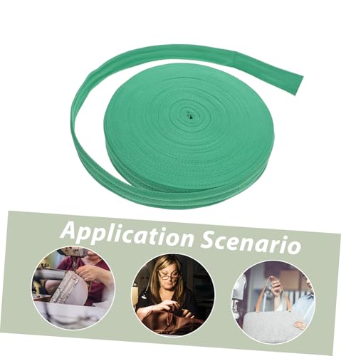 Sangle en coton vert clair rouleau de sangle souple pour ceinture - 4