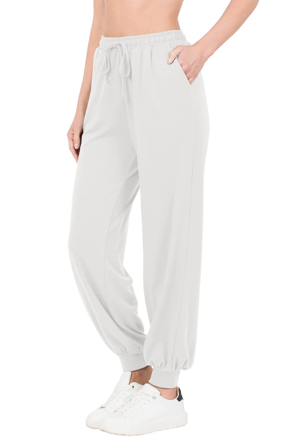 Nolabel Women's Soft French Terry Jogger Pants with Pockets