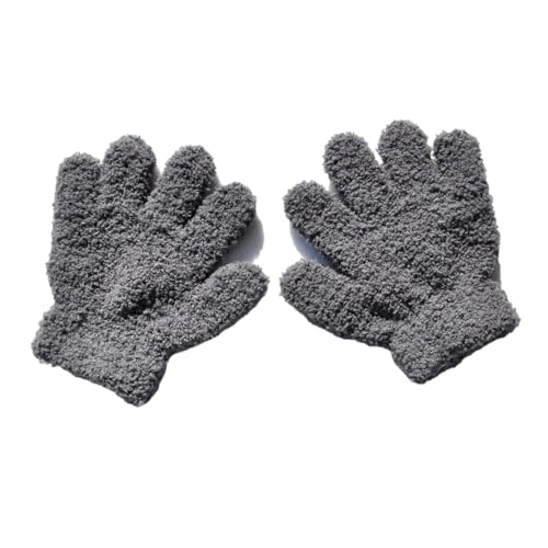 Xinsheinelry Fleece Windproof Winter Gloves for Kids Boys Cold Weather Snowboard Road Cycling Full Finger Gloves with Elastic Cuffs