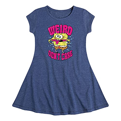 HYBRID APPAREL - Spongebob Squarepants - Weird - Girls Fit and Flare Cap Sleeve Dress