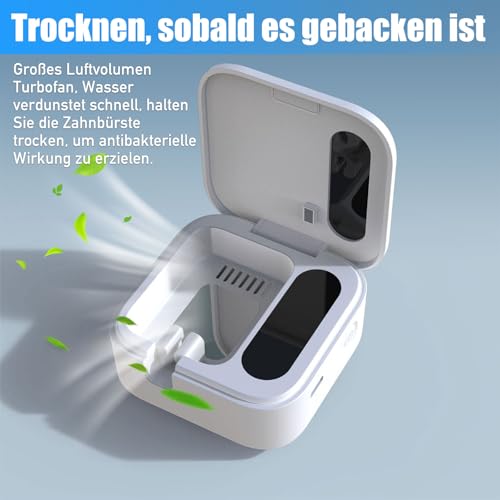 Zahnbürsten Sterilisator, Zahnbürste Sanitizer, UV Zahnbürsten Desinfektionsmittel 1000mAh, Tragbarer Zahnbürstenhalter, Wand montiert Toothbrush Sanitizer schützt die Mundgesundheit