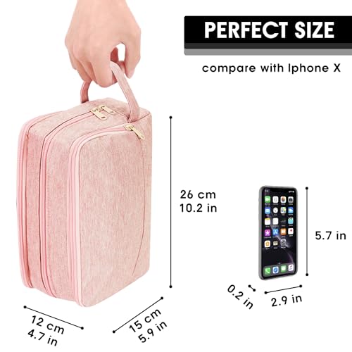 Image of WANDF Travel Toiletry Bag for Men, Small Dopp Kit for Toiletries