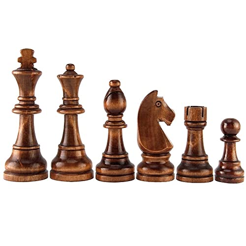 Schach 32 stücke Holzschachfiguren Komplette Schachmänner Internationaler Wort Schach Set Schach-Stück Unterhaltung Zubehör Chess (Color : 4 Zoll)