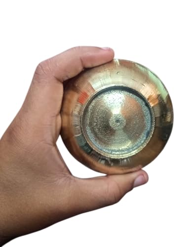 Image of Ani Divine Pure Brass Jagannathi Kalash Lota | Small Round Engraved Puja Kalash for Gangajal, Home Pooja, Karva Chaut, Diwali, Navratri