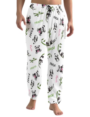 Men's Pajama Pants with Pockets Lightweight Breathable Sleep Pants for Men Soft Lounge Pants Elastic Waistband3