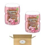 Country Time Strawberry Lemonade Naturally Flavored Powdered Drink Mix 19 oz Canister - Pack of 2 (38 oz in total)