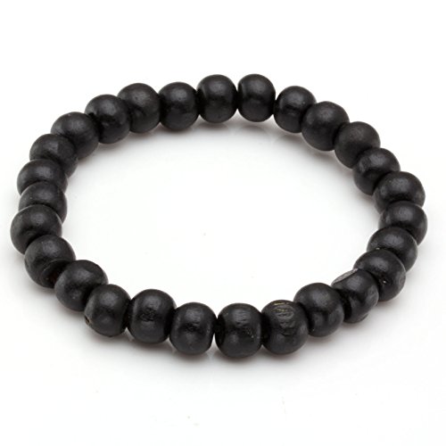 Eigso 6 Pcs Braided Leather Bracelets For Men And Women Punk Biker Cuff Bracelet Adjustable With Wood Beads #TOP4