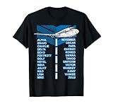 Pilotenalphabet Pilot Flugzeug Cockpit Copilot T-Shirt