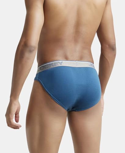 Image of Jockey 8044 Men's Super Combed Cotton Rib Solid Brief with Ultrasoft Waistband (Pack of 2)
