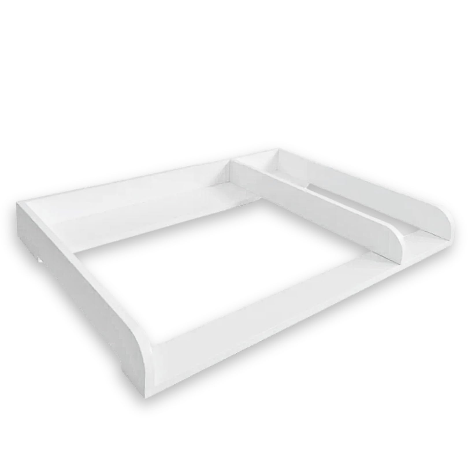 PuckDaddy Kimi XXL Changing Unit Compatible with Hemnes Dressers etc. 108 x 80 x 10 cm White MDF Wood Premium Changing Attachment with Divider and Mounting Material for Wall Mounting Wood