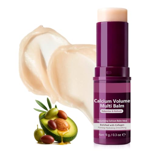 Calcium Multi Balm Stick 1PCS Collagen Wand Firming Hydrating Under Eyes Face Neck Wrinkle Care Helps Reduce the Appearance of Fine Lines Smooth Makeup Prep All Skin Types 9 g