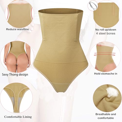 Image of Hioffer 328 Thong Shapewear Tummy Control For Women High Waist Body Shaper