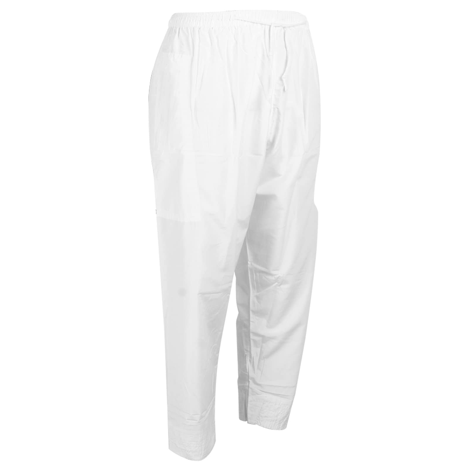 Pantaloni Musulmani da Uomo, LooseStyle con Vita Pantaloni Musulmani in Cotone Elastico in Poliestere da Uomo Pantaloni Afgani a Fascia Abbigliamento Bianco L (XL