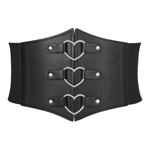 Women's Elastic Heart Corset Belt Wide Stretch Waist Corset for Women and Girls