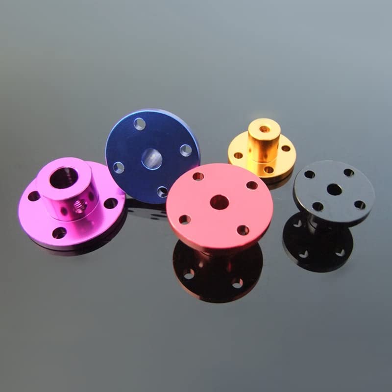 1/2Pcs 3mm 4mm 5mm 6mm 8mm Aluminum Alloy Rigid Flange Coupling Motor Guide Shaft Coupler Motor Connector 3D Printer Accessories (Size : 2pcs Silver 4mm)