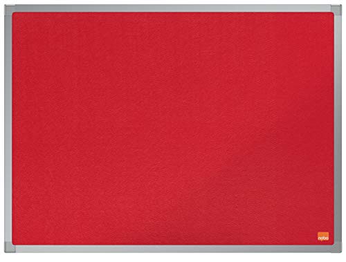 Tableau d'affichage Nobo Essence en feutre rouge et cadre alu 600x450mm