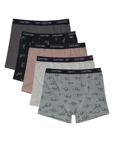 Image of Calvin Klein Kids Boys' Modern Cotton Boxer Brief Underwear 5-Pack