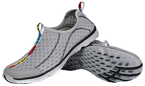 Zhuanglin Men's Quick Drying Aqua Water Shoes Gray 10