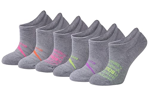 Saucony Women's Rundry Performance Selective Cushion Socks, Available in S-l (6, 12, Sneaker Grey Assorted (6 Pairs), M (Pack of 6)