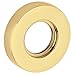 Baldwin 5032 Pair of Estate Rosettes for Passage Functions, Lifetime Polished Brass