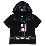 STAR WARS Darth Vader Toddler Boys Hooded Matching Family Cosplay T-Shirt Black 4T