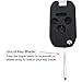 Heart Horse Keyless Entry Flip Key for Ex CRV Fit City 3+1 Buttons Remote Shell Cover Fob Case
