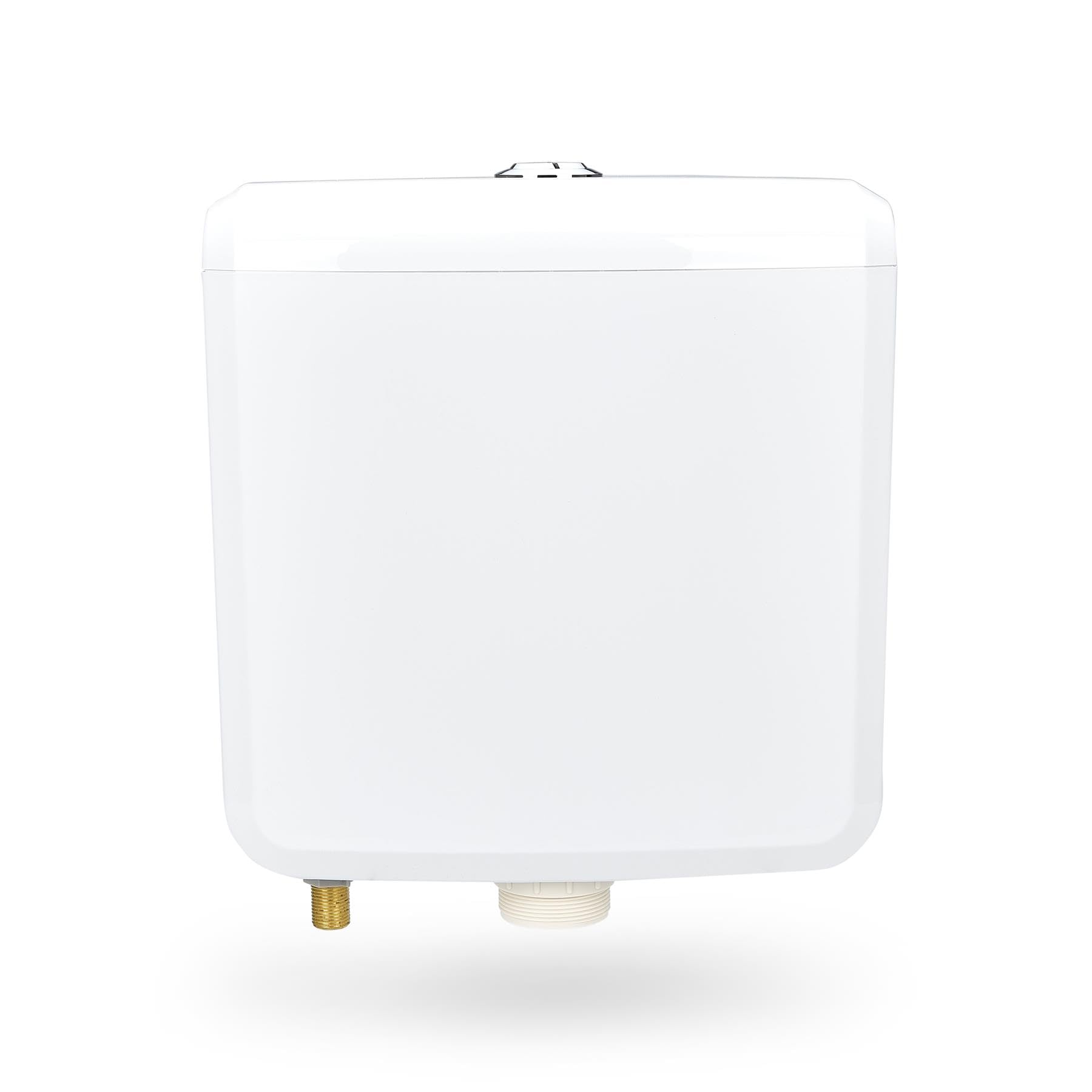 LavaTap FlushDaddy - Cisterna compacta de doble descarga – Cisterna de inodoro delgada con válvula de descarga doble y válvula de llenado – 6L/3L descarga ajustable – Entrada inferior para inodoro de