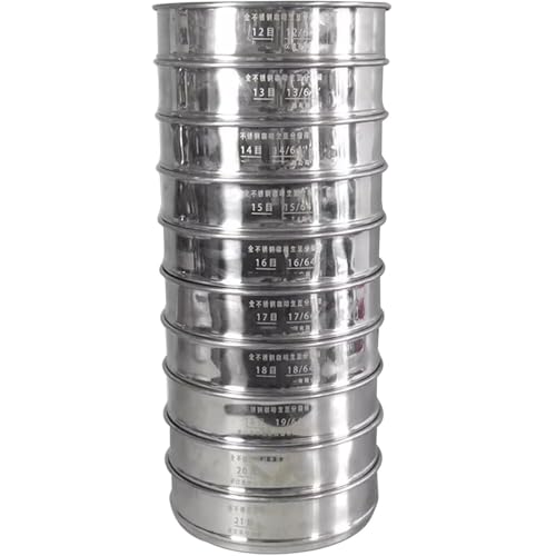 Juego de tamices de café y granos verdes, pantalla de acero inoxidable, 8 pulgadas de diámetro, incluye bandeja inferior, perfecto para asar y moler café