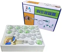 Kit 24 Ventosas Massoterapia Corporal Terapeuticas Ventosaterapia Copos Acupuntura